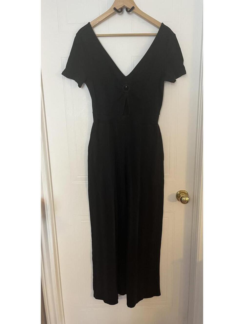 #103 American Eagle Black Short Sleeve Jumpsuit